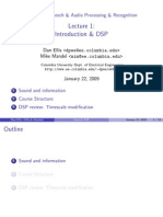 Introduction & DSP: EE E6820: Speech & Audio Processing & Recognition