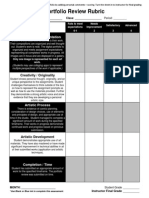 Rubric For Portfolio Reviews