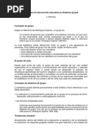 Dinámica Grupal e Intervención Educativa PDF