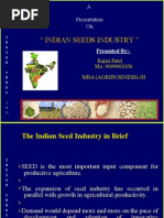 " Indian Seeds Industry ": Presented By