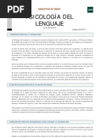 Psicología Del Lenguaje - Idasignatura 62013071 PDF