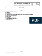 Zodiac Maritime Agencies Ltd. Chemical Operations Manual: Manual Issue Date Approved: Com: 003: 03.10.00: MJR