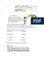 1 Prova de Ingles 3 Ano PDF