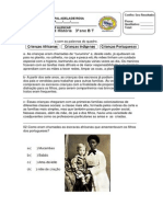 2 Prova de História 3 Ano PDF