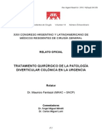 Manejo Quirurgico de La Enfermedad Diverticular en La Urgencia PDF