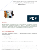 Normas Que Regulan La Salud y Seguridad Ocupacional - Salud Ocupacional y Sistema General de Riesgos Profesionales PDF