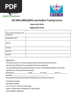 Registration Form ISO 9001 Lead Auditor Course.234223221