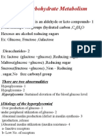 Abnormal Carbohydrate Metabolism