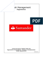 CNAB 240 Pagamento Santander