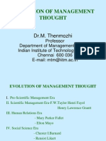 Evolution of Management Thought