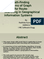 Using Path-Finding Algorithms of Graph Theory For Route-Searching