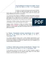 Citas Sobre El Huracán Mitch, La Penitenciaría Central y Sus Alrededores