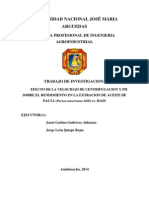 Trabajo de Investigacion Sobre Extraccion de Aceite de Palta