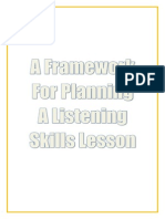 A Framework For Planning A Listening Skills Lesson