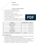 One and Two Sample Tests of Hypothesis