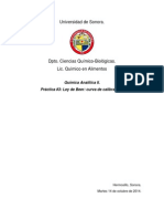 Ley de Beer: Curva de Calibración.