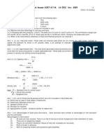 Cost Accounting & Financial Management Solved Paper Nov 2009, Chartered Accountancy