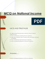 MCQ On National Income Ppts