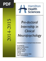  Health Science Internship Brochure NEURO 2014-2015