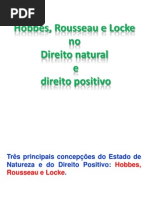 Hobbes Rousseau e Locke No Direito Natural e No Direito Positivo