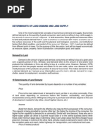 Determinants of Land Demand