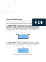 Distribución de Velocidades en Un Canal