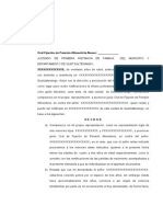 Oral de Fijación de Pensión Alimenticia