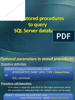 Using Stored Procedures To Query SQL Server Databases