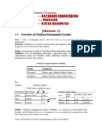 DBMS Lecturer Note of 1st Module According To BPUT