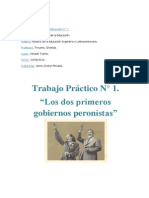 Primer y Segundo Gobierno Peronista