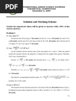 IJSO 2007 - THEORY - Solution and Marking Scheme - Final