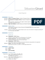 Resume GERARD Sebastien