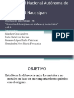 Reacción Del Oxígeno Con Metales y No Metales