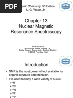 Nuclear Magnetic Resonance Spectroscopy CH 13