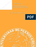 PROGRAMA I Jornadas Nacionales de Filosofía Del Departamento de Filosofía de La FFyL - UBA 25 Al 28 de Noviembre de 2014