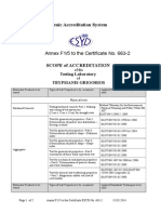 Hellenic Accreditation System: Annex F1/5 To The Certificate No. 663-2