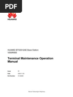 Terminal Maintenance Operation Manual: HUAWEI BTS3012AE Base Station V300R005