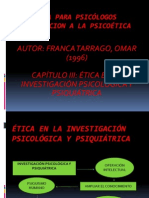 Ética en La Investigación Psicológica y Psiquiátrica