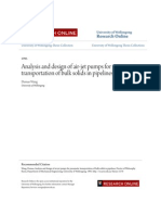 Analysis and Design of Air-Jet Pumps For Pneumatic Transportation