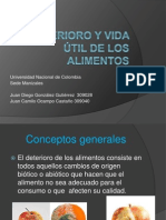 Deterioro y Vida Útil de Los Alimentos