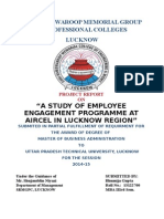 A Study of Employee Engagement Programme at Aircel in Lucknow Region