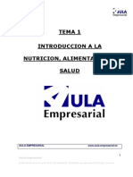 Tema 1. Introducción A La Nutrición, Alimentación y Salud