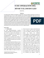 Región de Operación Del Transistor y El Diodo Led