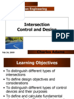 Intersection Control and Design I