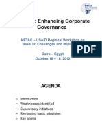 Basel III: Enhancing Corporate Governance