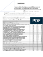 Questionnaire: CGPA On My Most Recent Educational Certificate Is: 0 - 3 3 - 5 5 - 7 Above 7