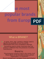 The Most Popular Brands From Europe