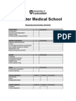 Respiratory Examination Checklist