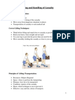 Lifting and Handling of Casualty Handouts