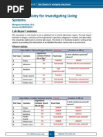 Basic Chemistry For Investigating Living Systems: Lab Report Assistant